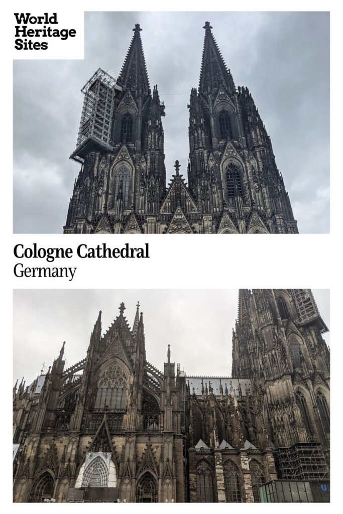 Text: Cologne Cathedral, Germany. Images: two views of the cathedral.