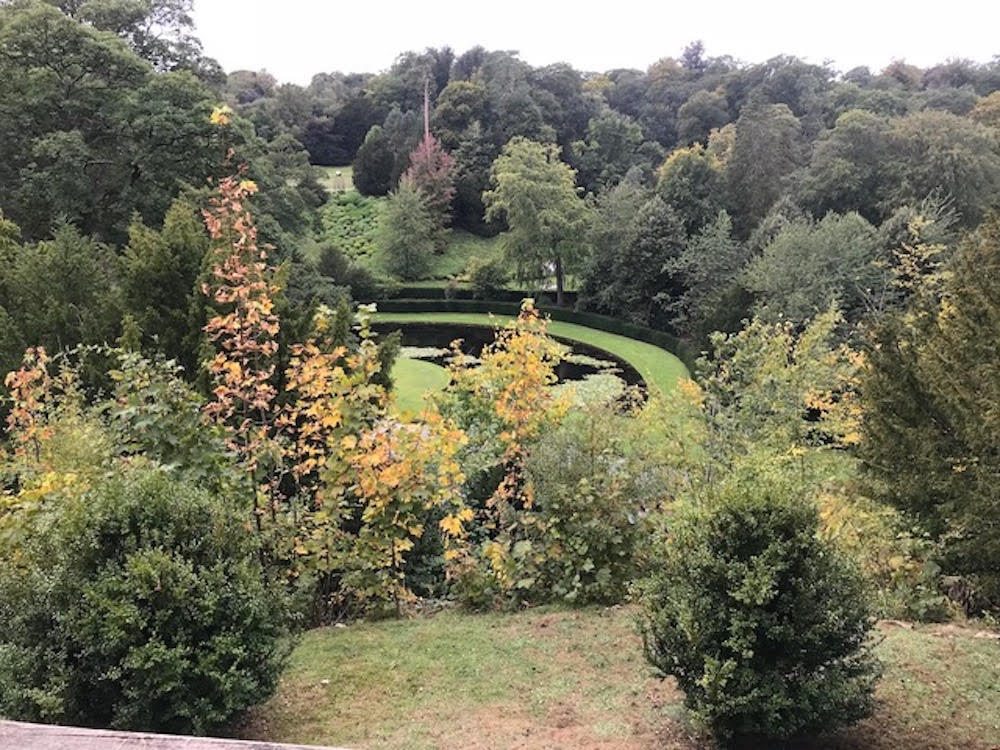 A wooded landscape at Studley Royal Park.