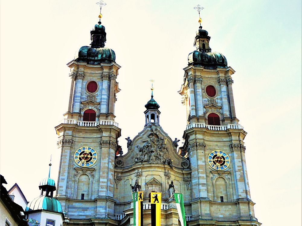 The Baroque towers on the  Abbey's cathedral.