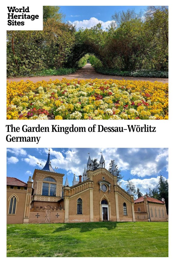 Text: The Garden Kingdom of Dessau-Wurlitz, Germany. 2 images from this location.