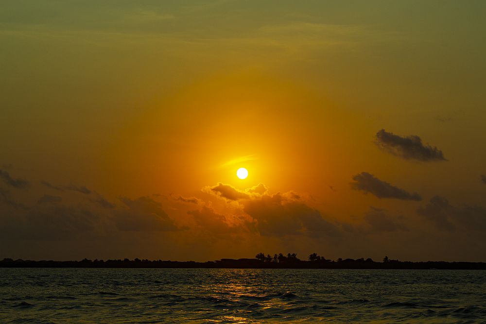 Sunrise view over Lamu Island.