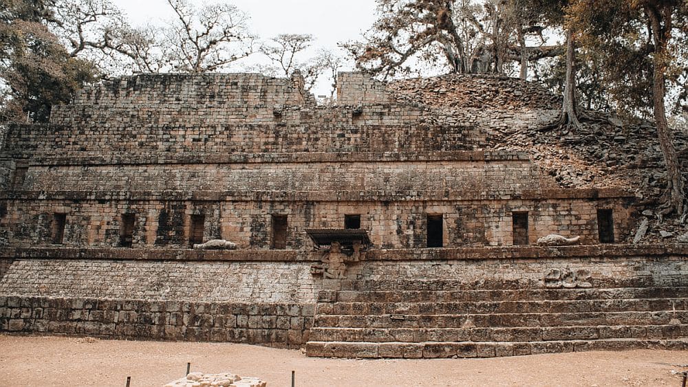 Ruin of a stone temple at Copan.