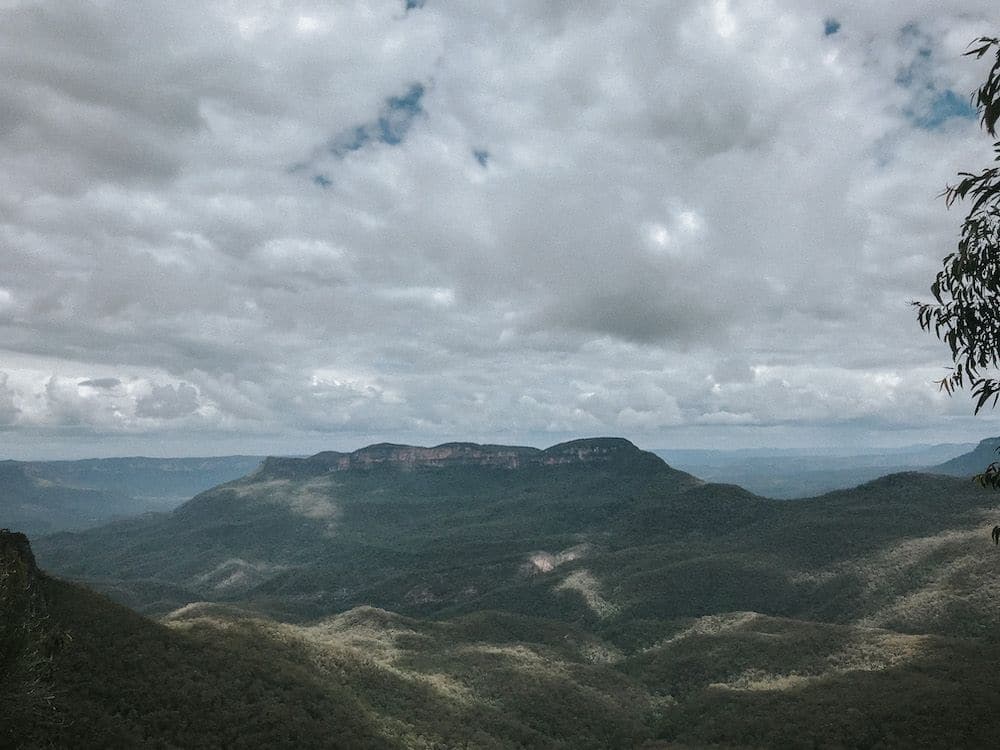 View over mountains.