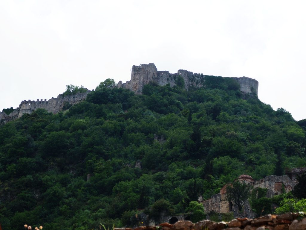 Looking up at the top of the hill at the citadel shows just the citadel walls.