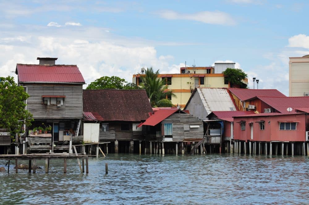 houses on stilts above water