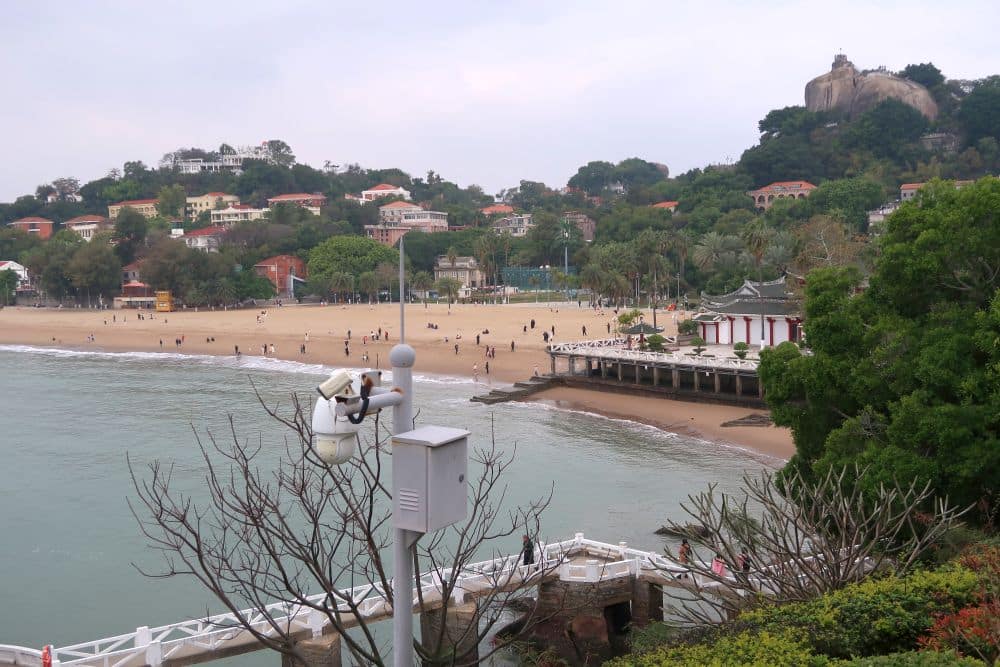 A view of a beach in Kulangsu