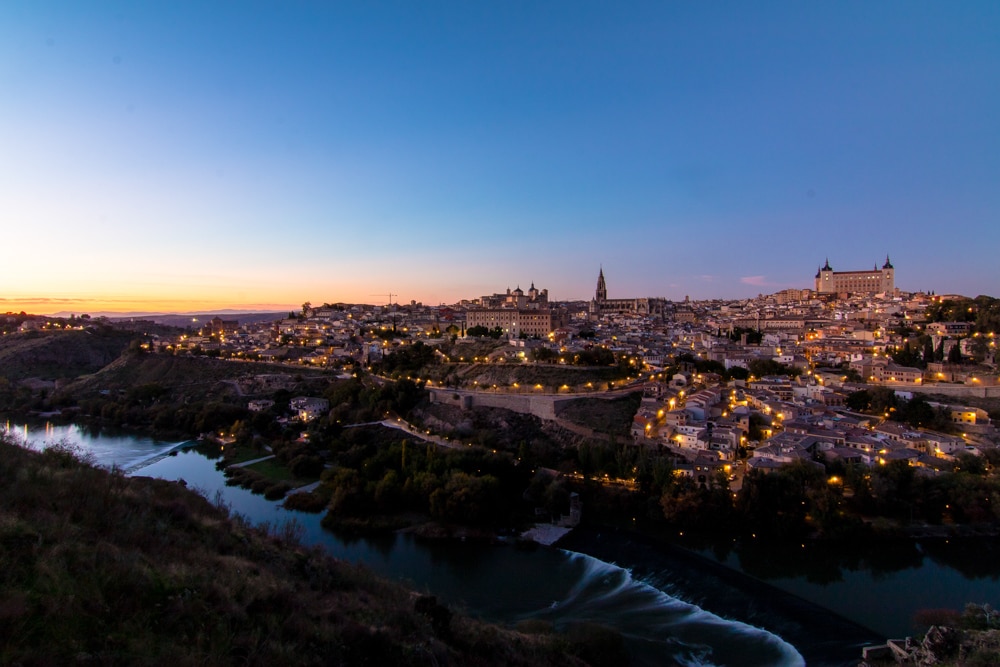 View over Toledo at sunset.