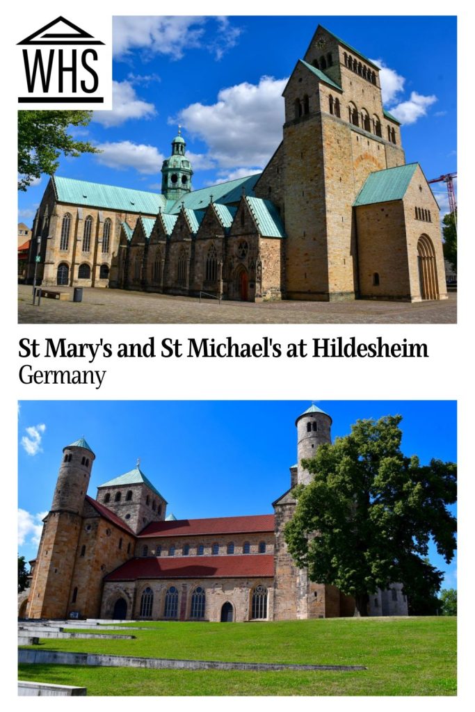 Text: St. Mary's and St. Michael's at Hildesheim, Germany. Images: both churches.