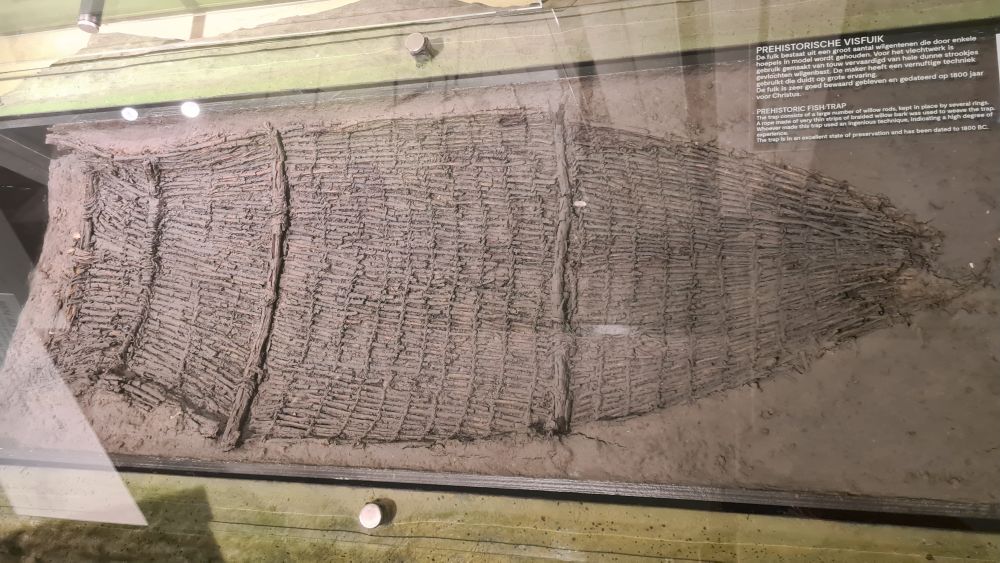 An excavated fish trap dating to 1800 BC.