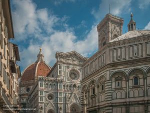A view of the Duomo and Baptistery.